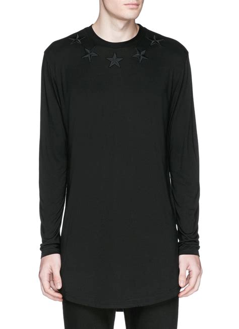 givenchy star long sleeve|givenchy long sleeve t shirt.